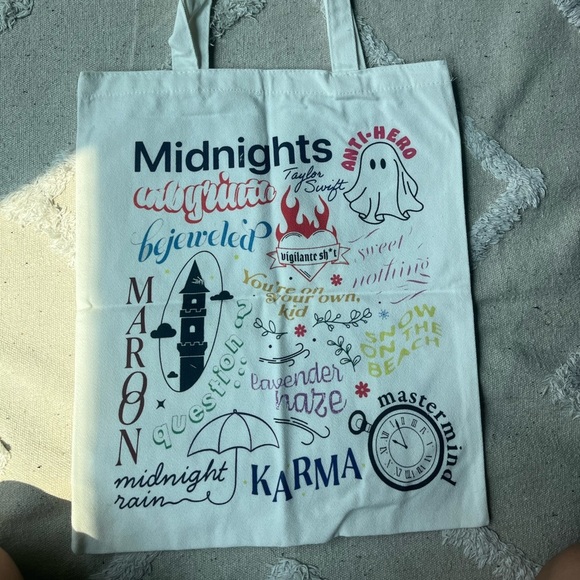 💛taylor swifts eras midnight album tote bag - canvas - new - never used - - Picture 4 of 4